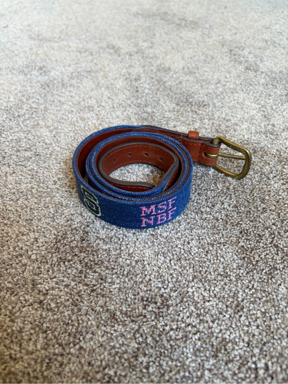 Smathers and Branson Navy Belt Size 36